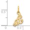 14K Yellow Gold Initial Letter A Charm Pendant Jewelry 16 X 9mm